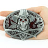 Image of Western Ghost Skeleton Cowboy Skull Belt Buckle