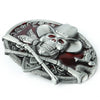 Image of Western Ghost Skeleton Cowboy Skull Belt Buckle