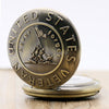 Image of Bronze United States Veterans Never Forget Pocket Watch