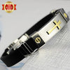 Image of Stainless Steel Cross Silicone Buckle Bracelet