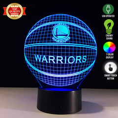 Warriors Ball 3D LED Lamp